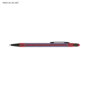 Stylo à bille tactile fin en aluminium – Stylo design rouge professionnel
