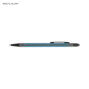 Stylo à bille tactile fin en aluminium – Stylo design gris professionnel