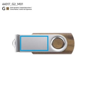 Clé USB TWISTER 16 Go bois foncé personnalisable | Apothiclick