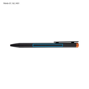 Stylo métal ALI noir/orange personnalisable gravure couleur | Apothiclick
