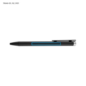 Stylo métal ALI noir/argent personnalisable gravure couleur | Apothiclick
