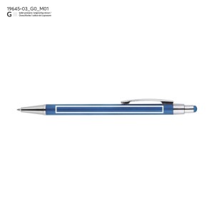 Stylo touch DAWEI bleu personnalisable gravure | Apothiclick