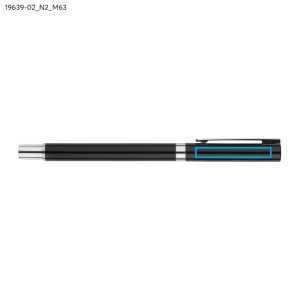 Stylo gel IDEO métal noir personnalisable gravure | Apothiclick