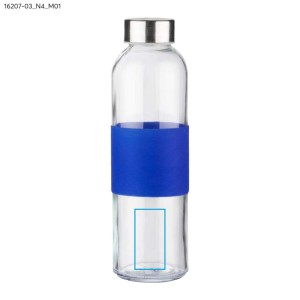 Bouteille en verre GLASSI 510 ml bleu personnalisable | Apothiclick