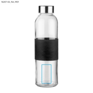 Bouteille en verre GLASSI 510 ml noir personnalisable | Apothiclick