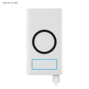 Powerbank DOUBLE blanc 8000 mAh charge sans fil personnalisable | Apothiclick