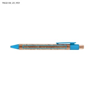 Stylo en liège KORTE bleu personnalisable | Apothiclick