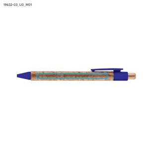 Stylo en liège KORTE bleu marine personnalisable | Apothiclick