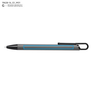 Stylo SOFI soft touch gris personnalisable gravure | Apothiclick