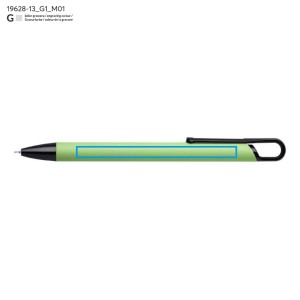 Stylo SOFI soft touch vert clair personnalisable gravure | Apothiclick