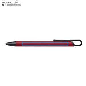 Stylo SOFI soft touch rouge personnalisable gravure | Apothiclick
