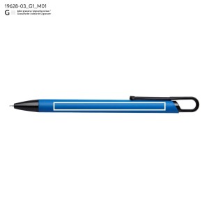 Stylo SOFI soft touch bleu personnalisable gravure | Apothiclick