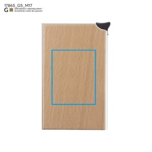 Étui cartes RFID RENE aluminium bois personnalisable | Apothiclick
