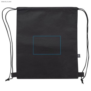 Sac à cordons rPET GARTY noir personnalisable | Apothiclick