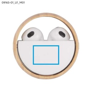Écouteurs sans fil SPOTI bambou Bluetooth 5.0 personnalisables | Apothiclick