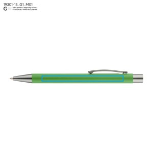 Stylo GOMA vert soft touch encre noire personnalisable | Apothiclick