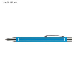 Stylo GOMA azur soft touch encre noire personnalisable | Apothiclick