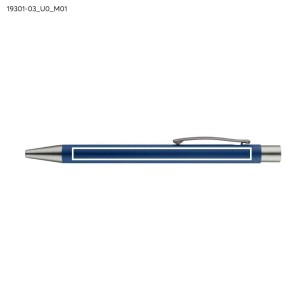 Stylo GOMA bleu soft touch encre noire personnalisable | Apothiclick