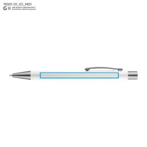 Stylo GOMA blanc soft touch encre noire personnalisable | Apothiclick