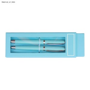 Ensemble d’écriture COLORADO turquoise personnalisable | Apothiclick