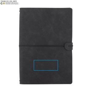 Carnet RETRO A5 noir personnalisable avec carnets amovibles | Apothiclick