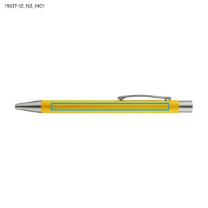 Stylo GOMA jaune soft touch personnalisable gravure | Apothiclick