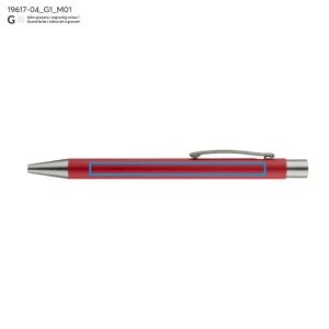 Stylo GOMA rouge soft touch personnalisable gravure | Apothiclick