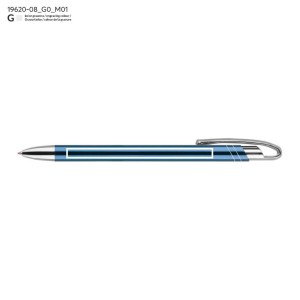 Stylo métal AVALO azur personnalisable gravure | Apothiclick