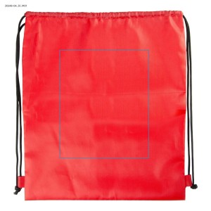 Sac à dos à cordons VALO rouge personnalisable sérigraphie | Apothiclick