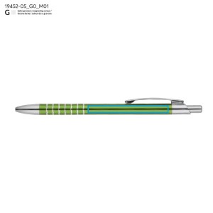 Stylo aluminium RING vert personnalisable gravure | Apothiclick