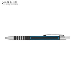 Stylo aluminium RING noir personnalisable gravure | Apothiclick