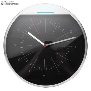 Horloge murale MATTO métal argent personnalisable gravure | Apothiclick