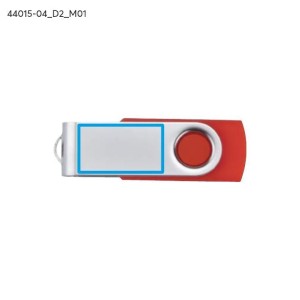 Clé USB TWISTER 32 Go rouge personnalisable gravure | Apothiclick