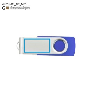 Clé USB TWISTER 32 Go bleue personnalisable gravure | Apothiclick