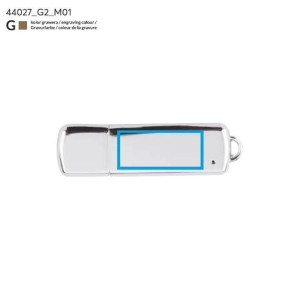 Clé USB VERONA 16 Go métal chromé personnalisable gravure | Apothiclick