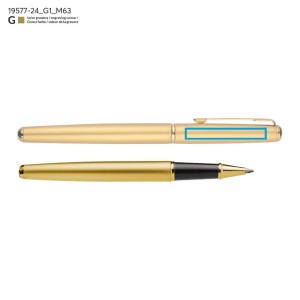 Stylo roller GLOW GOLD or métal personnalisable gravure | Apothiclick