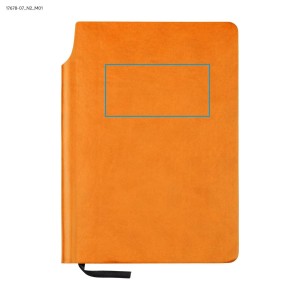 Carnet MOLI A5 orange personnalisable tampographie | Apothiclick