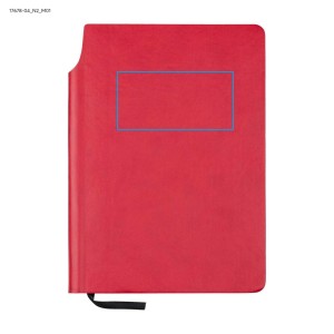Carnet MOLI A5 rouge personnalisable tampographie | Apothiclick