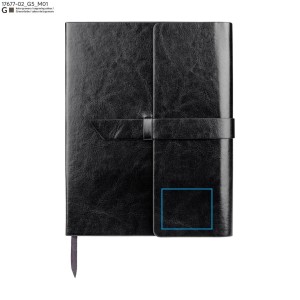 Carnet VASCO A5 noir personnalisable gravure | Apothiclick