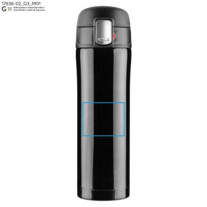 Mug isotherme LOCK 440 ml noir personnalisable gravure | Apothiclick