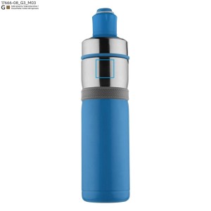 Gourde thermique BREEZE 500 ml azur gravée | Apothiclick