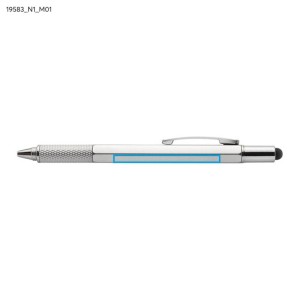 Stylet LINE multifonction argent personnalisable | Apothiclick