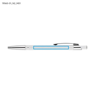 Stylo métal SLIM blanc personnalisable gravure | Apothiclick