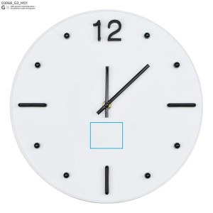 Horloge murale TECHNO blanche Ø300 personnalisable | Apothiclick