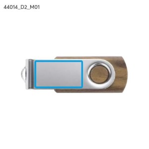 Clé USB TWISTER 8 Go bois noyer gravée | Apothiclick