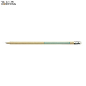 Crayon bois STUDENT blanc HB avec gomme personnalisé | Apothiclick