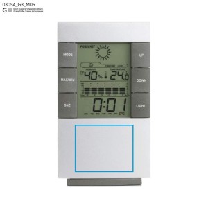 Station météo NARVI grise personnalisable gravure | Apothiclick