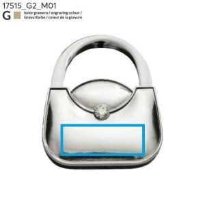 Accroche-sac LADY argent personnalisé gravure | Apothiclick