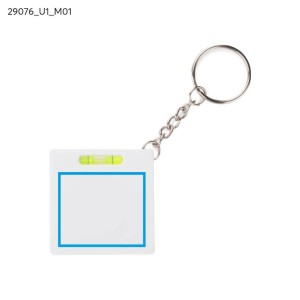 Porte-clés mètre RIZO 1m blanc personnalisé | Apothiclick