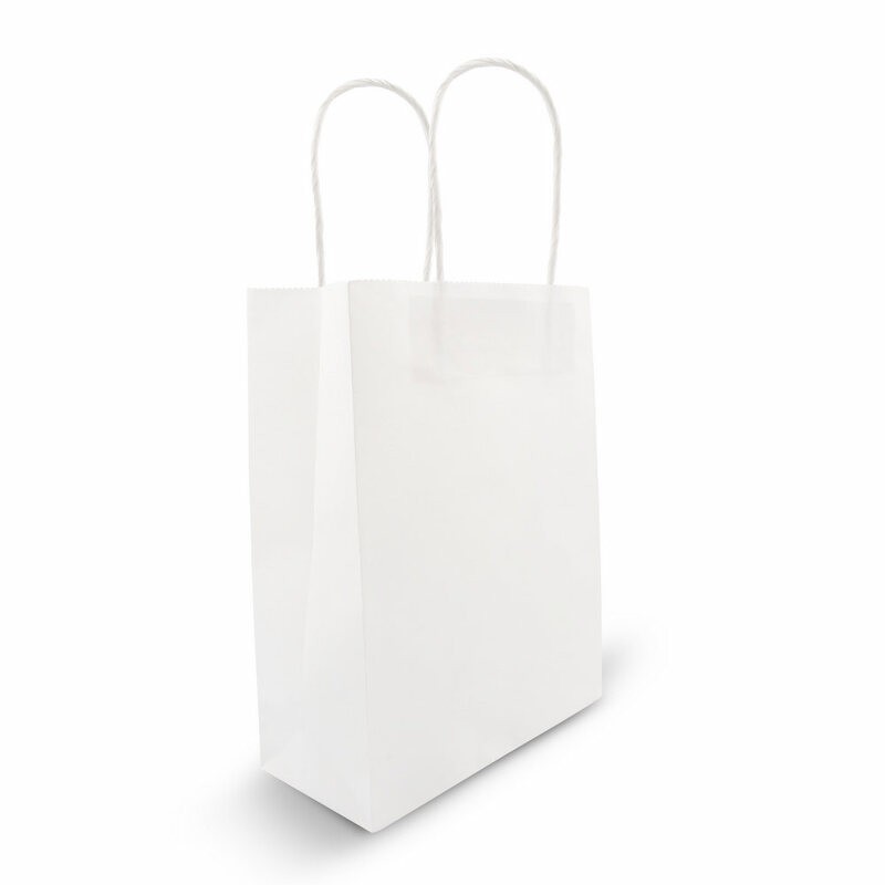 Sac en papier A4 blanc 100 g/m² – Poignées renforcées – 6 kg